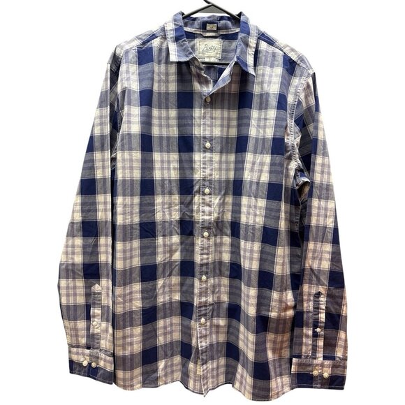 Bixby Nomad Slim Fit Men's Casual Button-Up Plaid Long Sleeve Shirt Size XL Tall - Picture 1 of 6